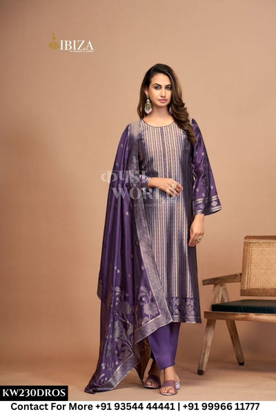 Ibiza - Kaisha: Pure Banglory Silk Jacquard Partywear Suit Catalog Dealer