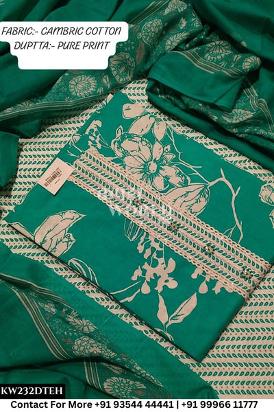 Jaipur Unstitched Cotton Suit with Pure Dupatta (Set of 1)232No