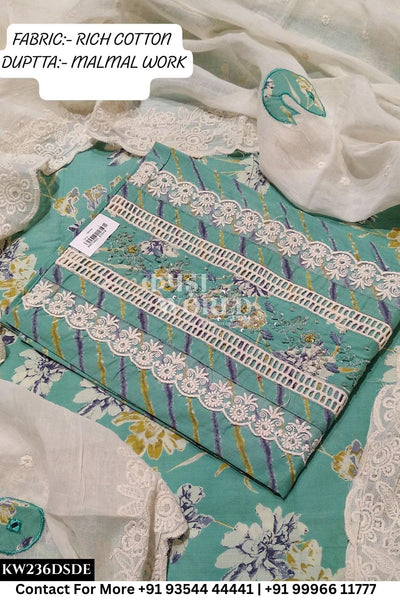 Jaipur Unstitched Cotton Suit with Pure Dupatta (Set of 1)236No