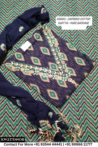 Jaipur Unstitched Cotton Suit with Pure Dupatta (Set of 1)237No