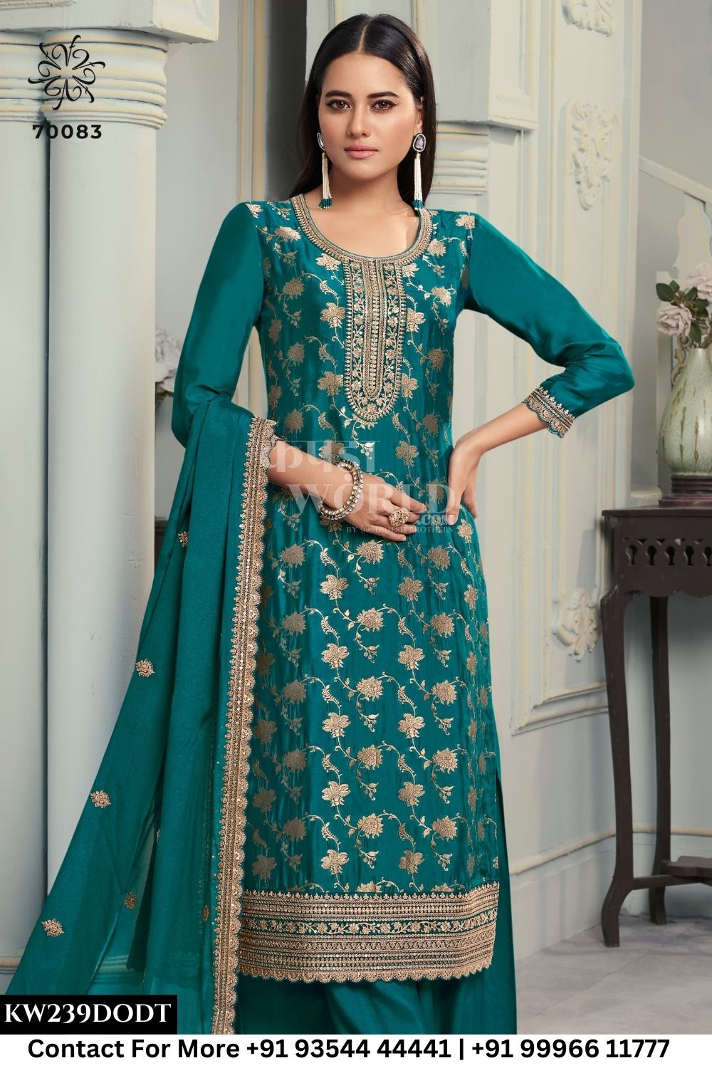 Vinay Fashion - Silky Vol 2: Designer Jacquard Silk Partywear Suit Supplier