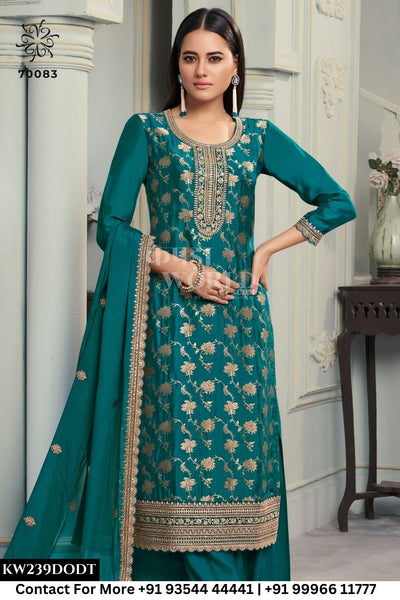 Vinay Fashion - Silky Vol 2: Designer Jacquard Silk Partywear Suit Supplier