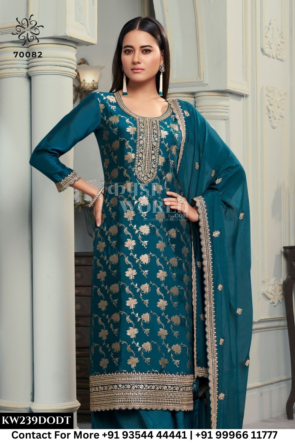 Vinay Fashion - Silky Vol 2: Designer Jacquard Silk Partywear Suit Supplier