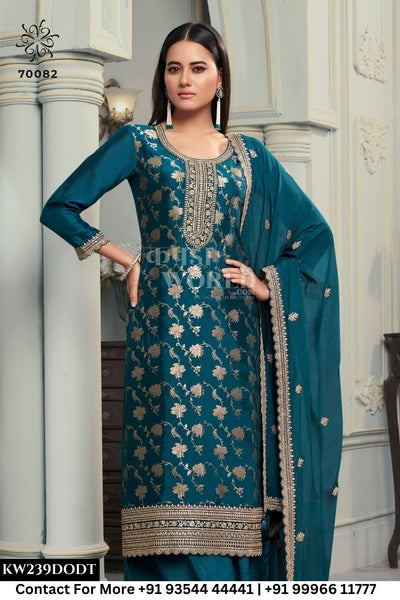 Vinay Fashion - Silky Vol 2: Designer Jacquard Silk Partywear Suit Supplier