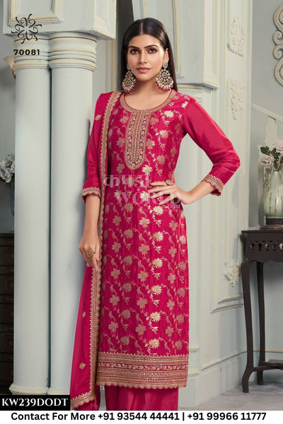 Vinay Fashion - Silky Vol 2: Designer Jacquard Silk Partywear Suit Supplier