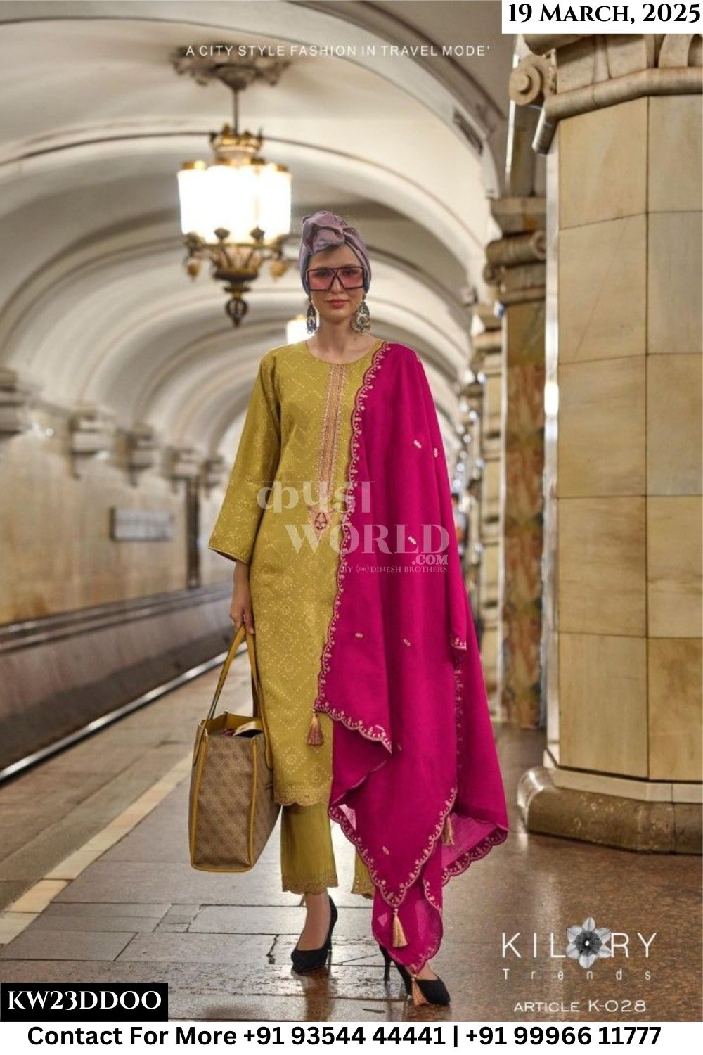 Kilory Catalogue - Silk Of Bandhej Vol 3: Latest Bandhani Designs Muslin Suit Exporter