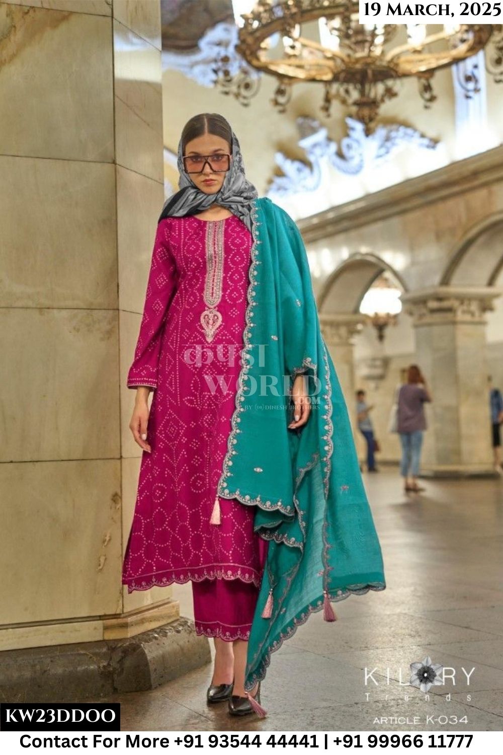 Kilory Catalogue - Silk Of Bandhej Vol 3: Latest Bandhani Designs Muslin Suit Exporter