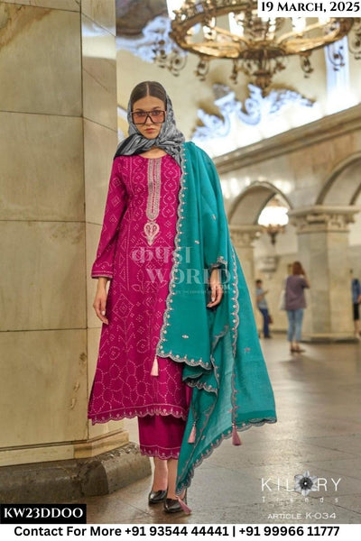 Kilory Catalogue - Silk Of Bandhej Vol 3: Latest Bandhani Designs Muslin Suit Exporter
