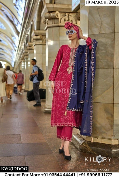 Kilory Catalogue - Silk Of Bandhej Vol 3: Latest Bandhani Designs Muslin Suit Exporter