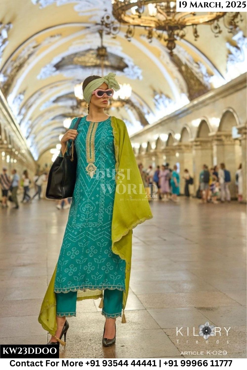 Kilory Catalogue - Silk Of Bandhej Vol 3: Latest Bandhani Designs Muslin Suit Exporter