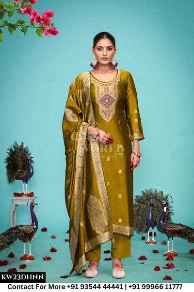 Triple Aaa Catalogue - Saptrang Vol 2: Premium Deigns Jacquard Silk Suit Wholesale