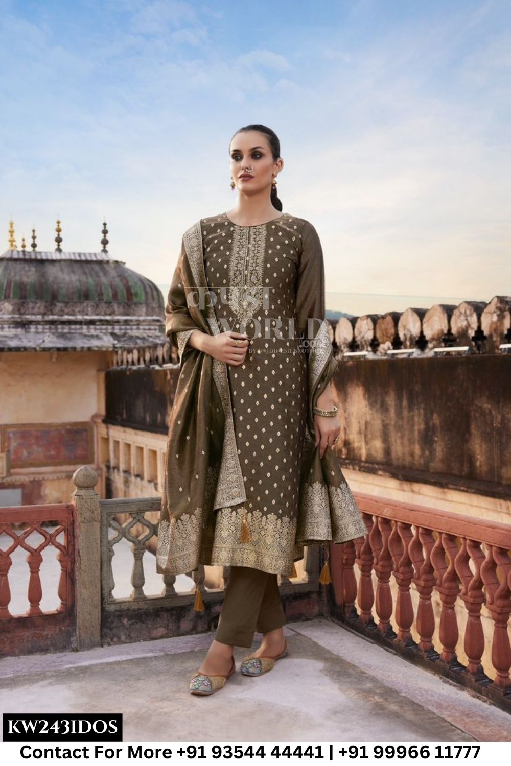 Ibiza - Tyohaar Ka Angan: Jacquard Banglory Silk Suit Catalog Dealer