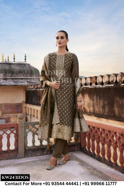 Ibiza - Tyohaar Ka Angan: Jacquard Banglory Silk Suit Catalog Dealer
