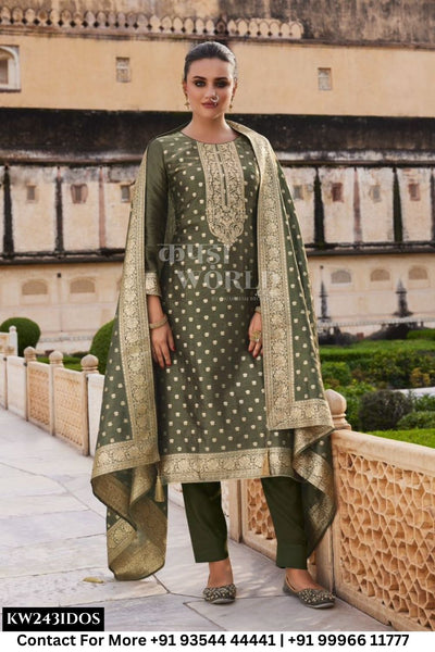 Ibiza - Tyohaar Ka Angan: Jacquard Banglory Silk Suit Catalog Dealer