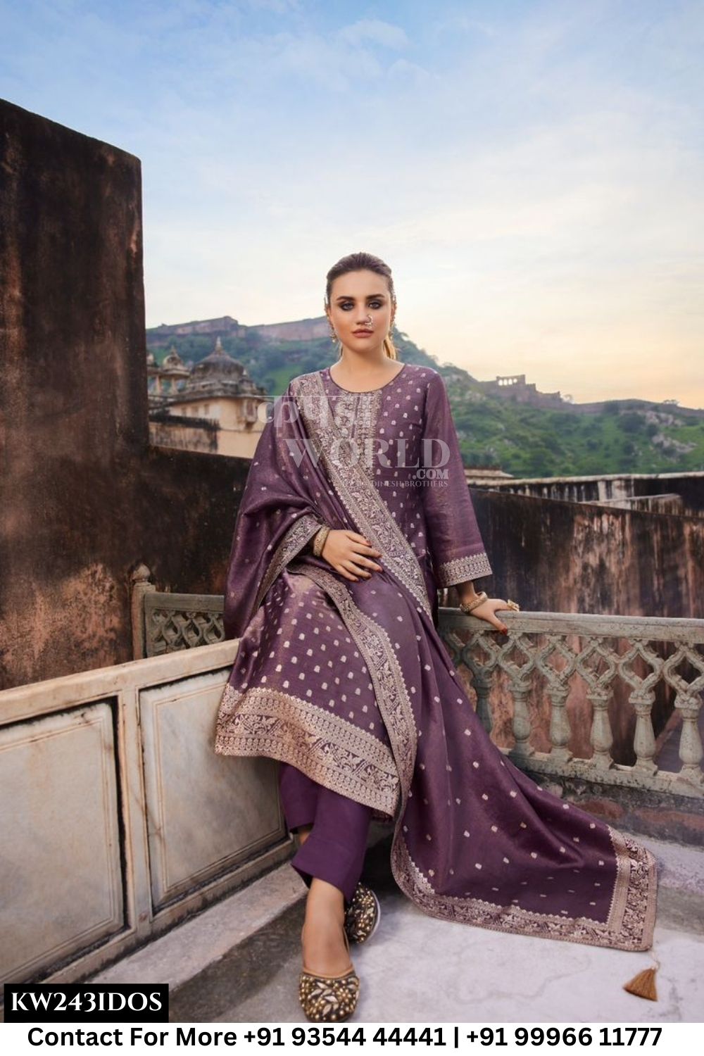 Ibiza - Tyohaar Ka Angan: Jacquard Banglory Silk Suit Catalog Dealer