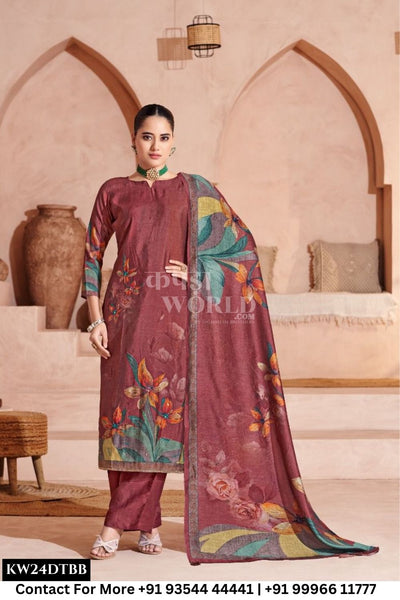 Salvi Catalogue - Sara Digital: Fashion Muslin Silk Pant Style Suits Wholesaler