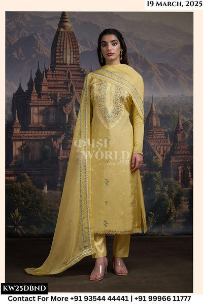 Netra Catalogue - Maira: Partywear Style Designer Silk Suit Catalog Exporter