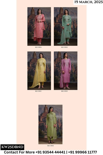 Netra Catalogue - Maira: Partywear Style Designer Silk Suit Catalog Exporter