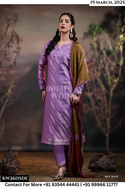 Netra Catalogue - Nikita: Fancy Jacquard Silk Designer Suit Catalog Exporter