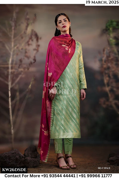 Netra Catalogue - Nikita: Fancy Jacquard Silk Designer Suit Catalog Exporter