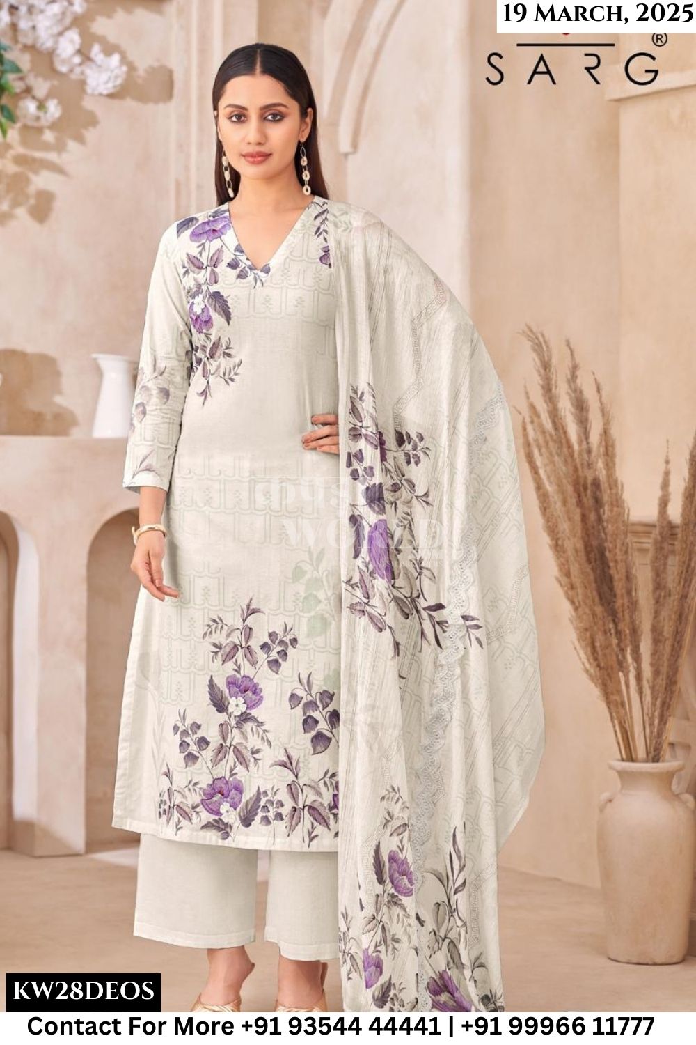 Sarg Catalogue - Gazal: Pure Cotton Fancy Ladies Salwar Suit Exporters
