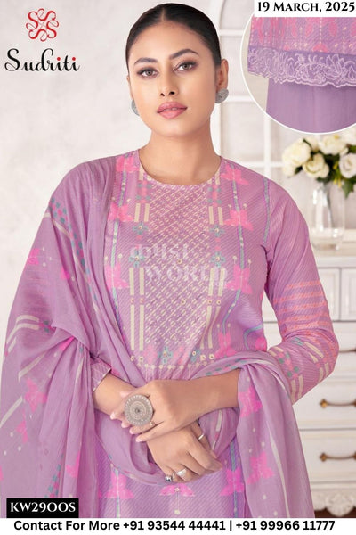 Sudriti Catalogue - Magic Stripe: Unstitch Fancy Cotton Suit Catalog Dealers