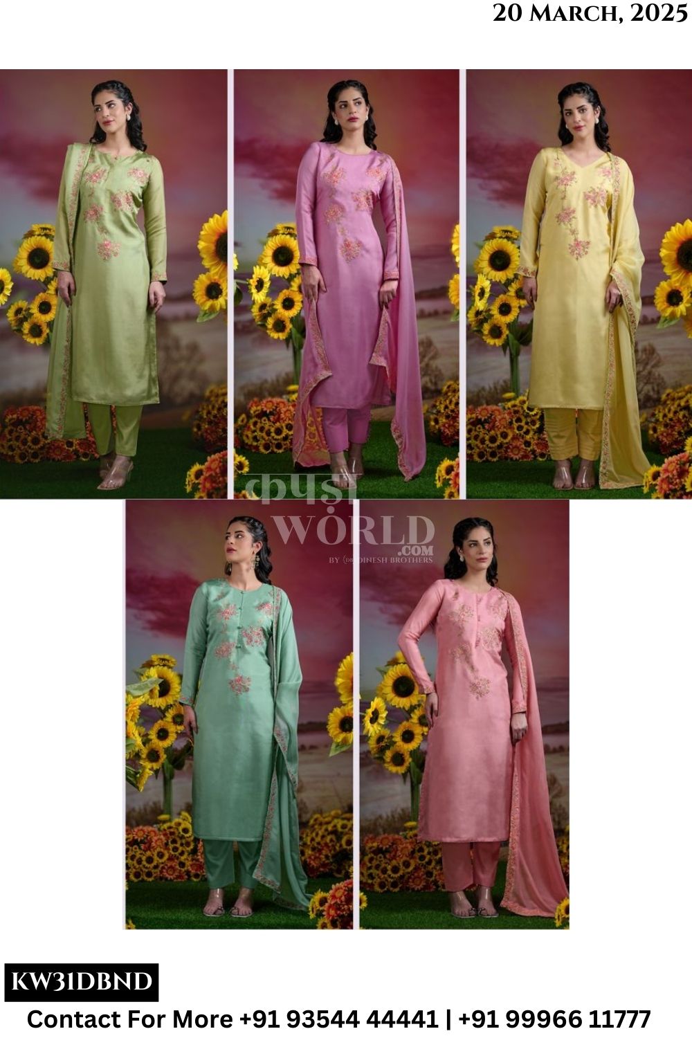 Netra Catalogue - Latika: PURE BEMBERG SILK HABUTAI WITH EMBROIDERY & HAND WORK
