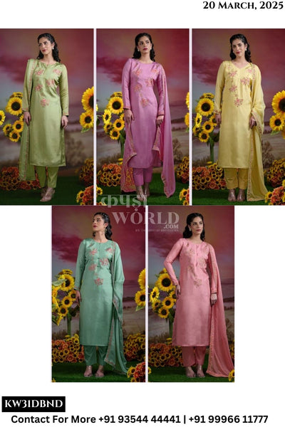 Netra Catalogue - Latika: PURE BEMBERG SILK HABUTAI WITH EMBROIDERY & HAND WORK