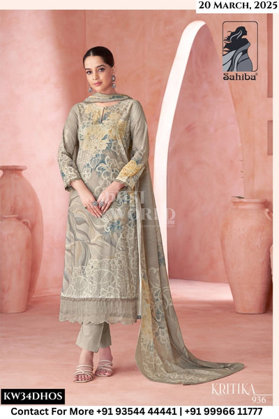 Sahiba Catalogue - Kritika: Pure Cotton Fancy Ladies Suit Catalog Exporter