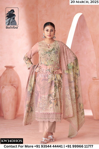 Sahiba Catalogue - Kritika: Pure Cotton Fancy Ladies Suit Catalog Exporter