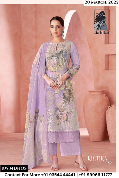 Sahiba Catalogue - Kritika: Pure Cotton Fancy Ladies Suit Catalog Exporter
