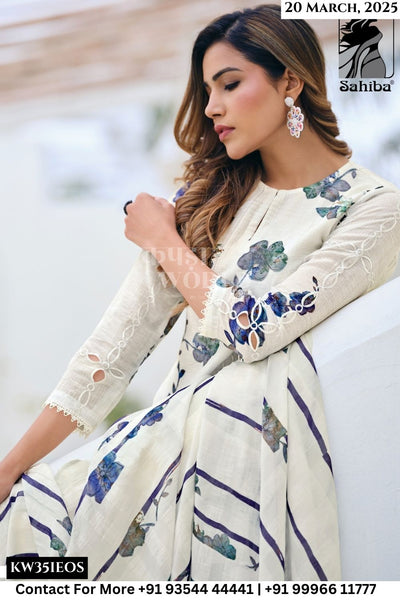 Sahiba Catalogue - Zainy: Exclusive Pure Linen Salwar Suit Catalog Dealers
