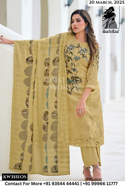 Sahiba Catalogue - Zainy: Exclusive Pure Linen Salwar Suit Catalog Dealers