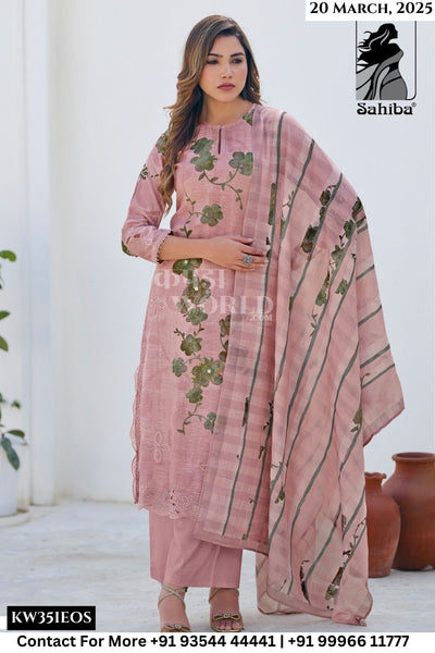 Sahiba Catalogue - Zainy: Exclusive Pure Linen Salwar Suit Catalog Dealers