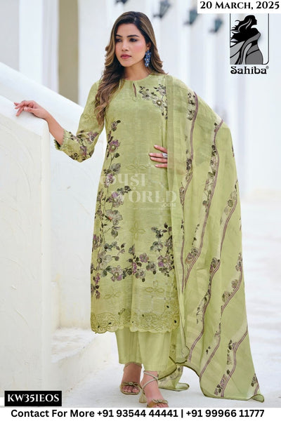 Sahiba Catalogue - Zainy: Exclusive Pure Linen Salwar Suit Catalog Dealers