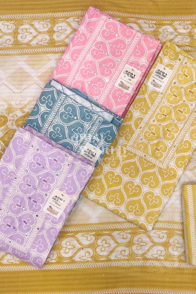 Ahmedabad Unstitched Cambric Suit with Chiffon Dupatta (Set of 4)35No