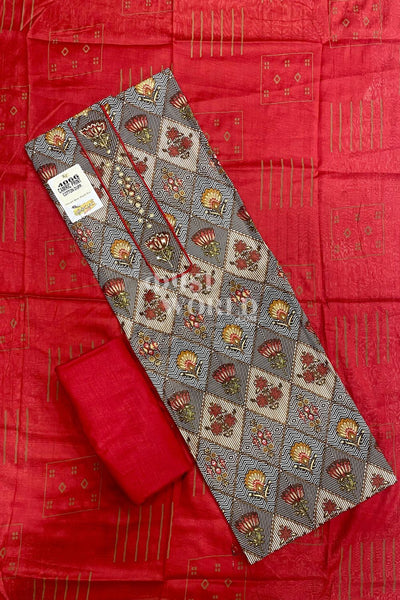 Ahmedabad Unstitched Cambric Suit with Chiffon Dupatta (Set of 1)37No