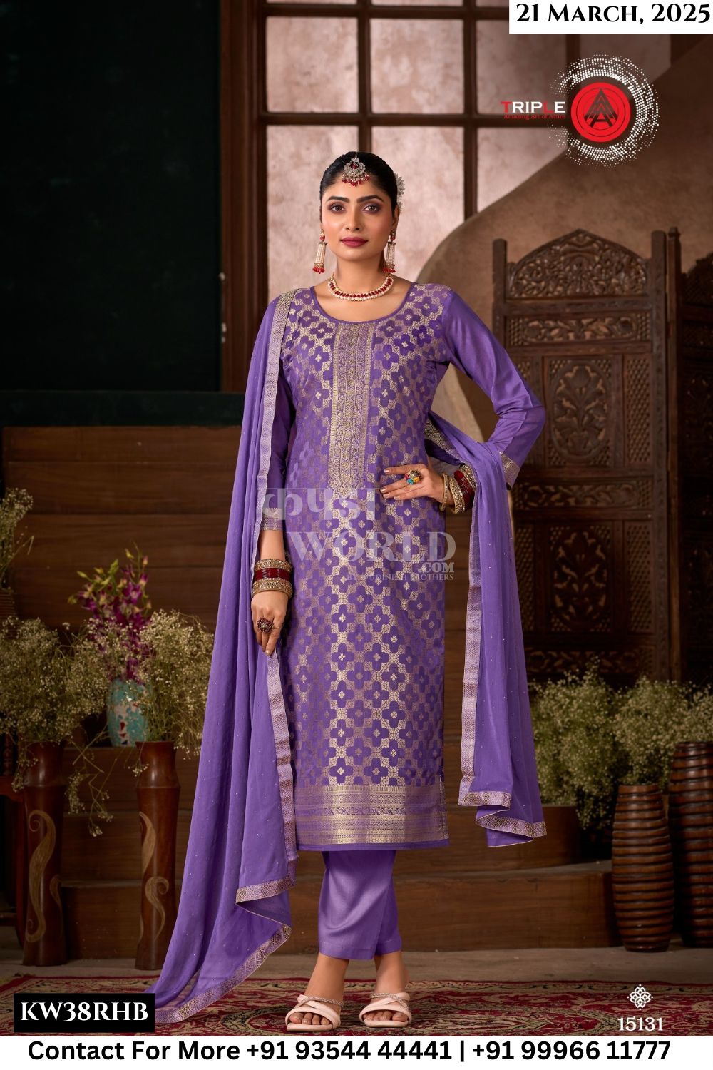 Triple Aaa Catalogue - Loyal Edition 3: Designer Muslin Jacquard Suit Catalog Dealers