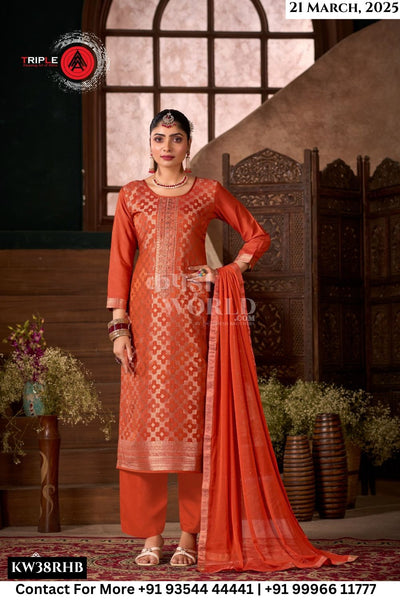 Triple Aaa Catalogue - Loyal Edition 3: Designer Muslin Jacquard Suit Catalog Dealers