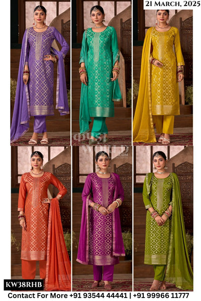 Triple Aaa Catalogue - Loyal Edition 3: Designer Muslin Jacquard Suit Catalog Dealers