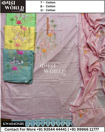 Delhi Suits With Cotton Top and Cotton Dupatta (Set of 4)404No