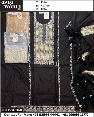 Delhi Suits With Kota Top and Kota Dupatta (Set of 3)405No