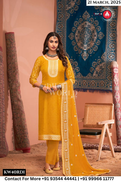 Triple Aaa Catalogue - Tulip Vol 9: Fancy Muslin Jacquard Dress Catalog Supplier