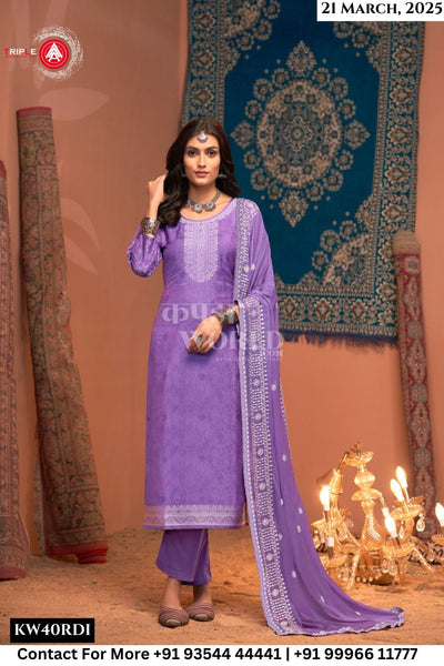 Triple Aaa Catalogue - Tulip Vol 9: Fancy Muslin Jacquard Dress Catalog Supplier