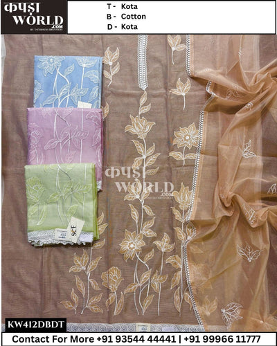 Delhi Suits With Kota Top and Kota Dupatta (Set of 4)412No