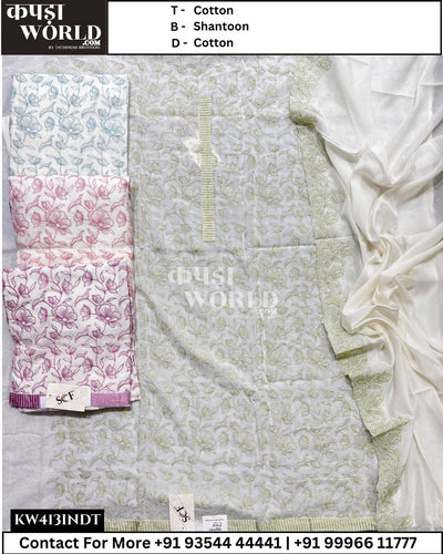 Delhi Suits With Cotton Top and Cotton Dupatta (Set of 4)413No