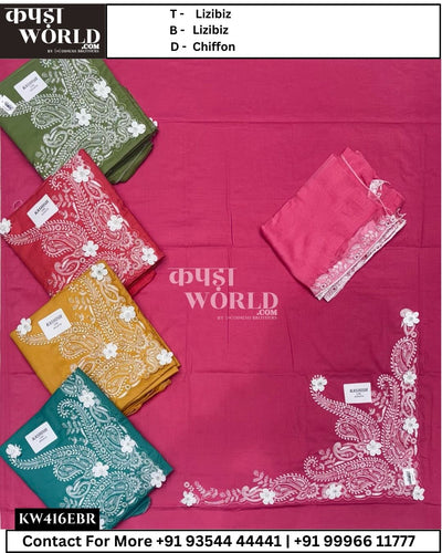 Amritsar Suits With Lizzy Bizzy Top and Chiffon Dupatta (Set of 5)416No