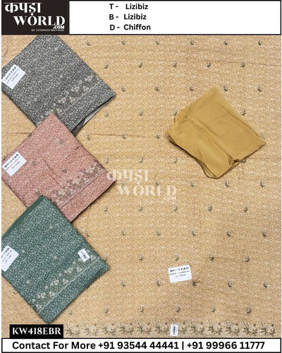 Amritsar Suits With Lizzy Bizzy Top and Chiffon Dupatta (Set of 5)418No