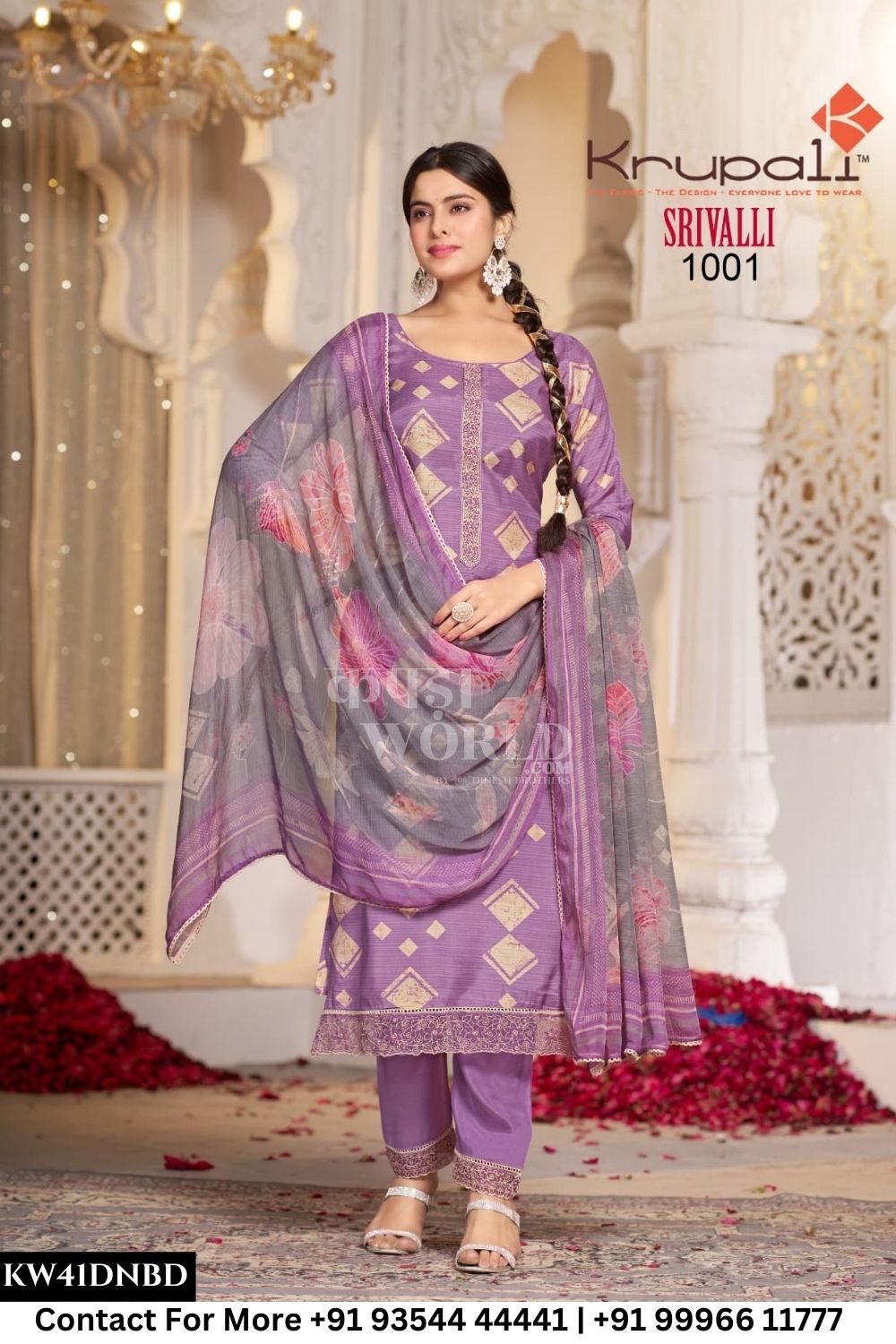 Krupali Catalogue - Srivalli: PURE MUSLIN DIGITAL PRINT WITH PREMIUM EMBROIDERY WORK