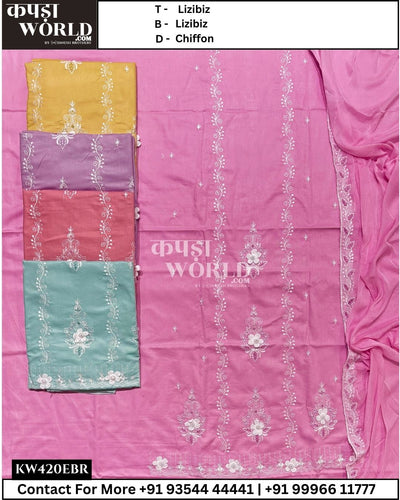 Amritsar Suits With Lizzy Bizzy Top and Chiffon Dupatta (Set of 5)420No